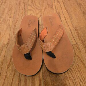Mens Clarks Burnt Orange sandals size 8M